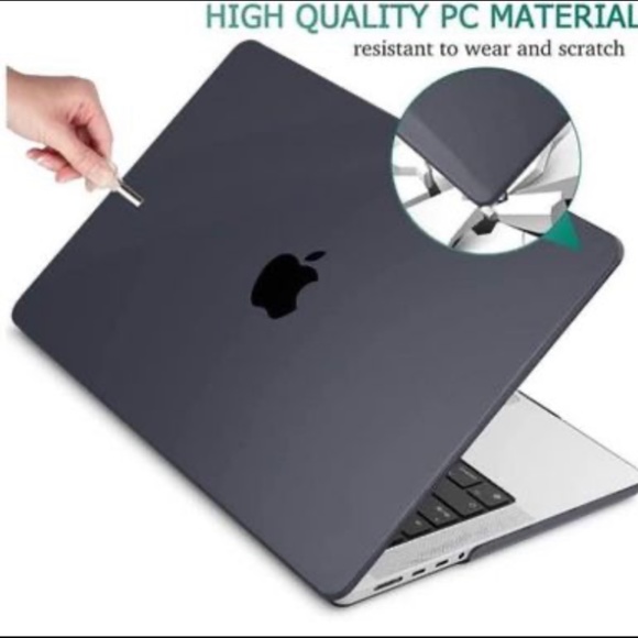 Package of Transparent MacBook case, screen protector, USB dust plug - Picture 2 of 4